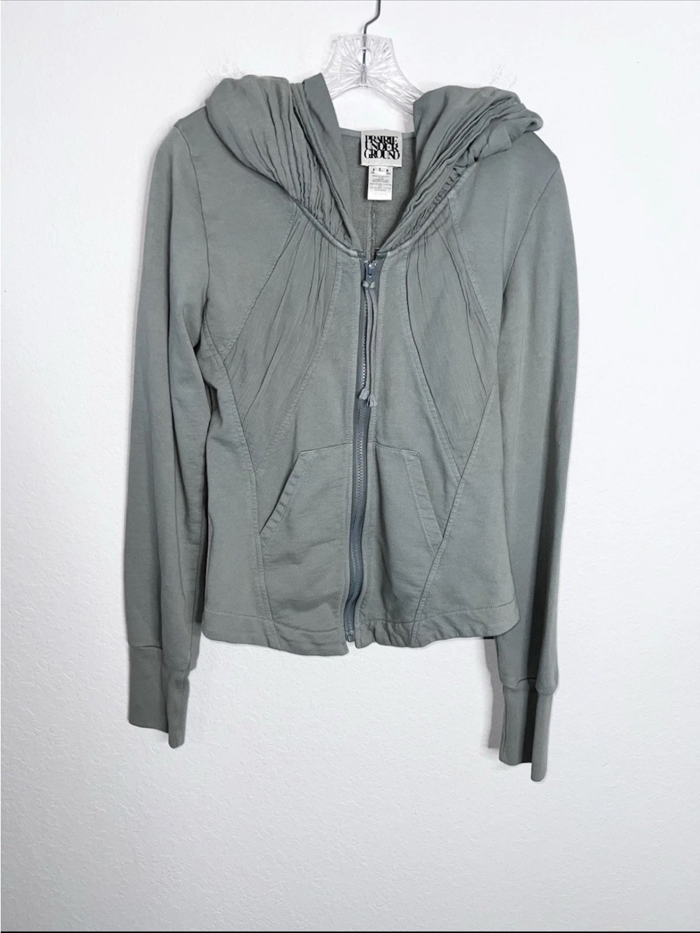 Prairie Underground Full Zip Hoodie Jacket Women’s Large Sage Green Sweater B15
